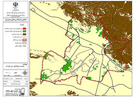  نقشه تحلیل وضعیت توپوگرافی و شیب زمین‌‌‌‌های بایر موجود 